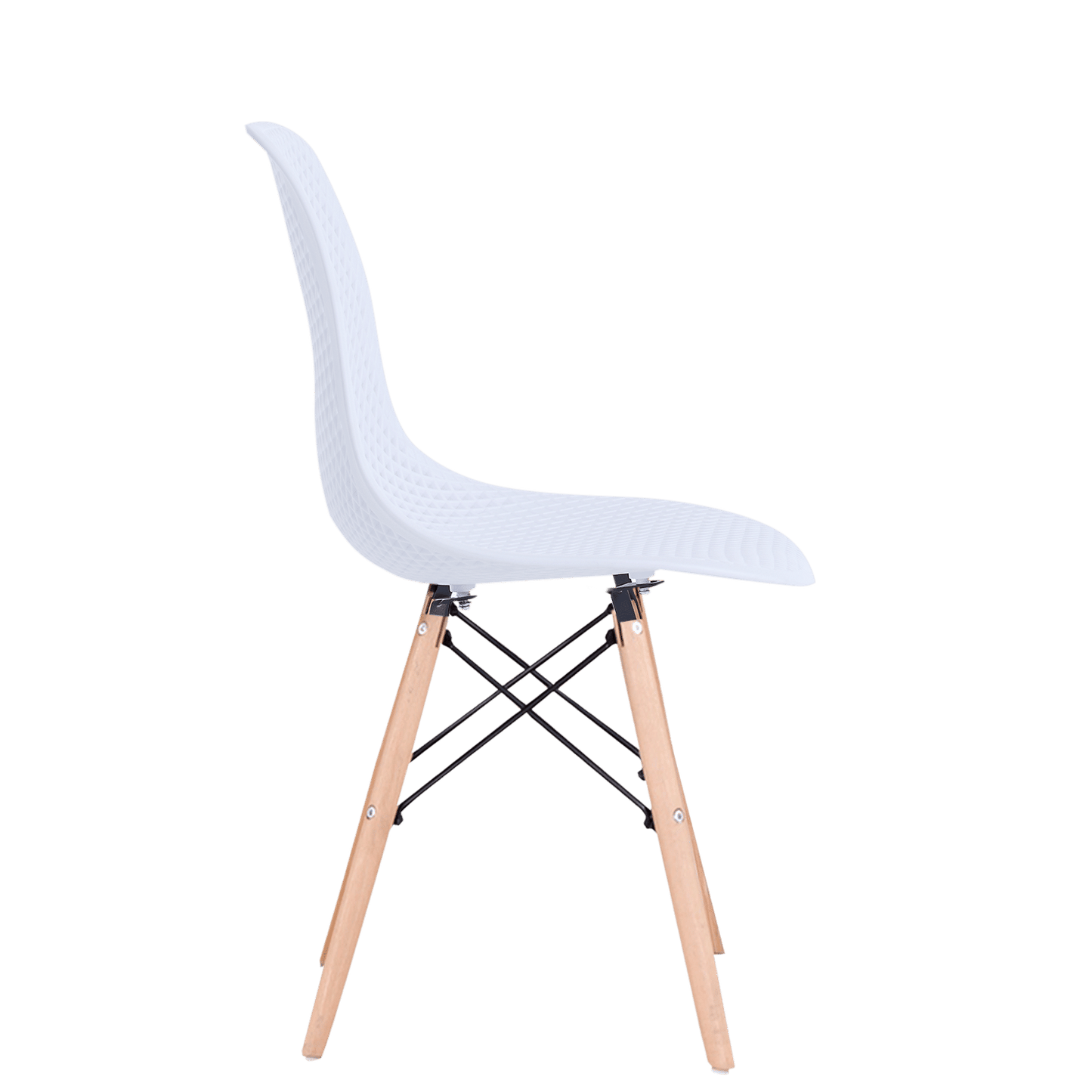 Set of 4 Modern Style Dining Chair, Shell Lounge Plastic Chair for Kitchen, Dining, Bedroom, Living Room Mid-Century Modern Side Chairs with Wooden Walnut Legs