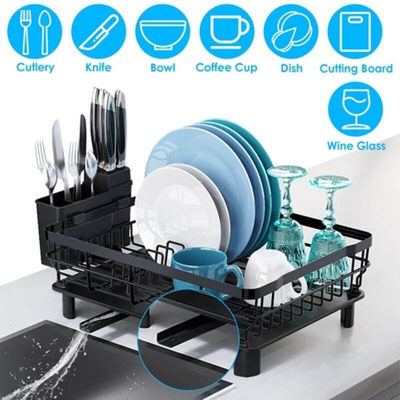 Tableware Organizer Kitchen Countertop Storage Shelf